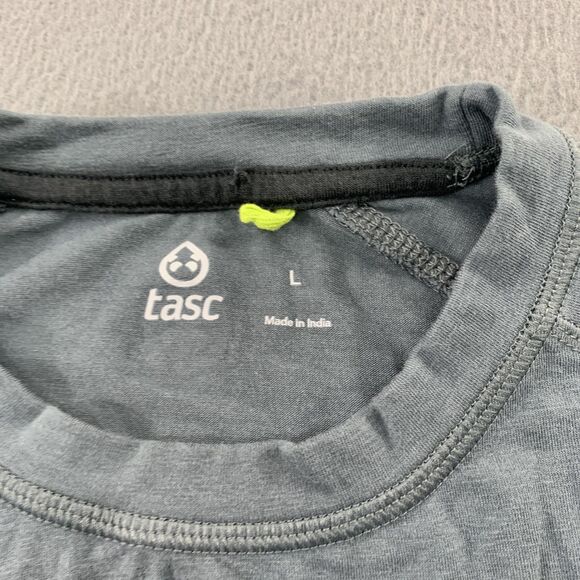 Tasc Shirt Mens Large Blue/Gray Long Sleeve Performance Bamboo Stretch Athletic - Picture 5 of 14